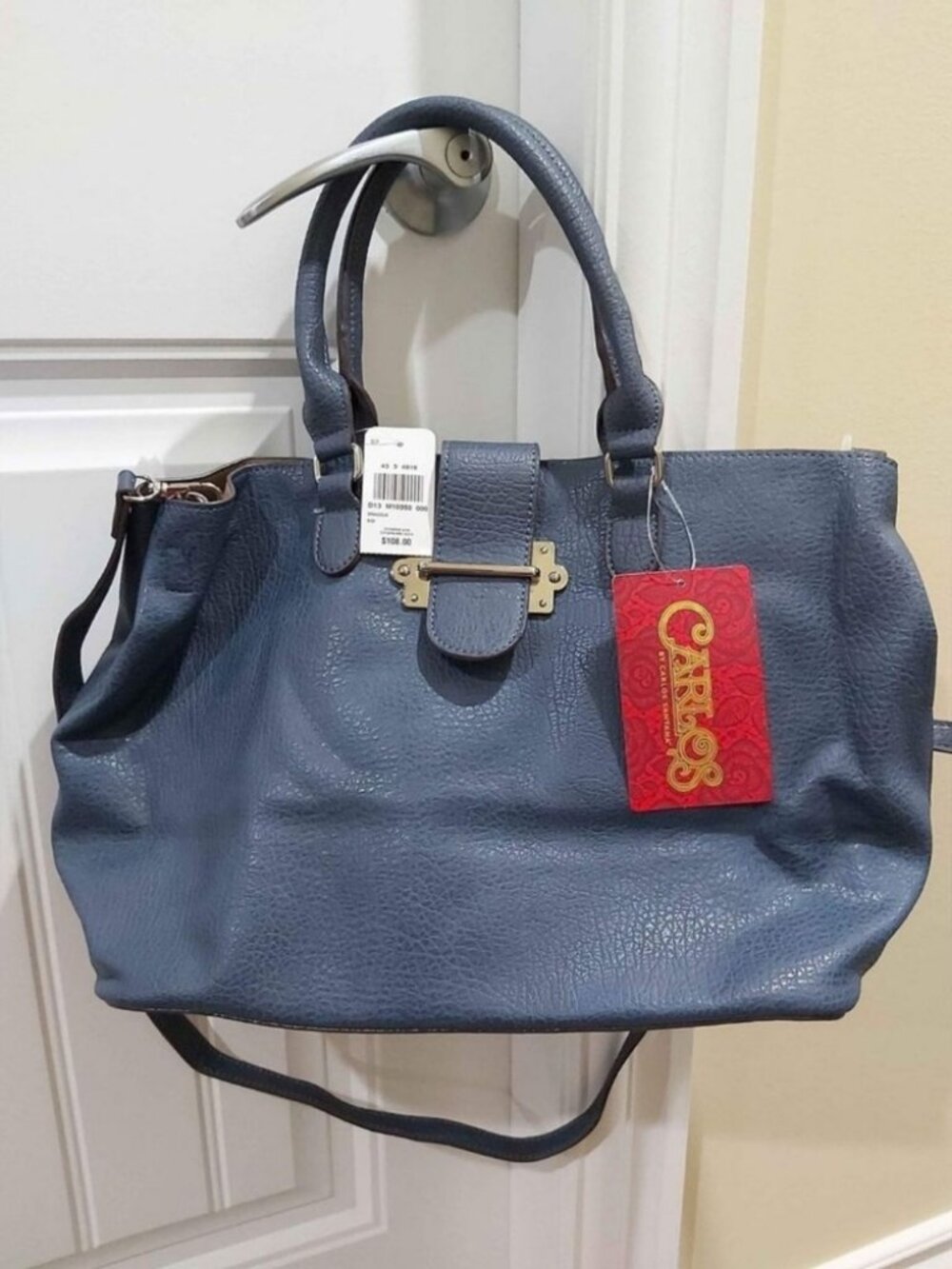 Carlos by Carlos Santana Blue Leather Handbag NWT